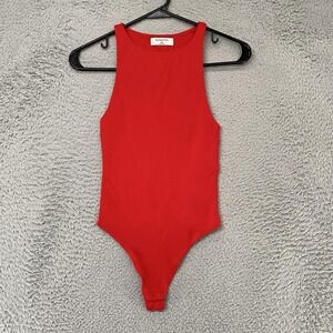 Babaton Bodysuit Womens 2XS Red High Neck Tank Aritzia‎ Minimalist Capsule